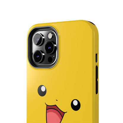 Electric Mouse Yellow Happy Face Minimal Design Tough Phone Case | Anime