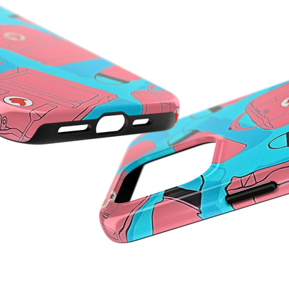 VSCO Kanken Backpack Water Bottle Pink & Blue Tough Phone Case | Aesthetic
