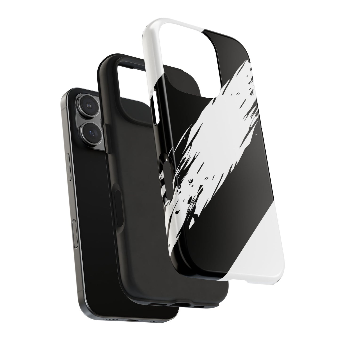 Funda/cubierta resistente para teléfono con rayas diagonales en blanco roto | Estética