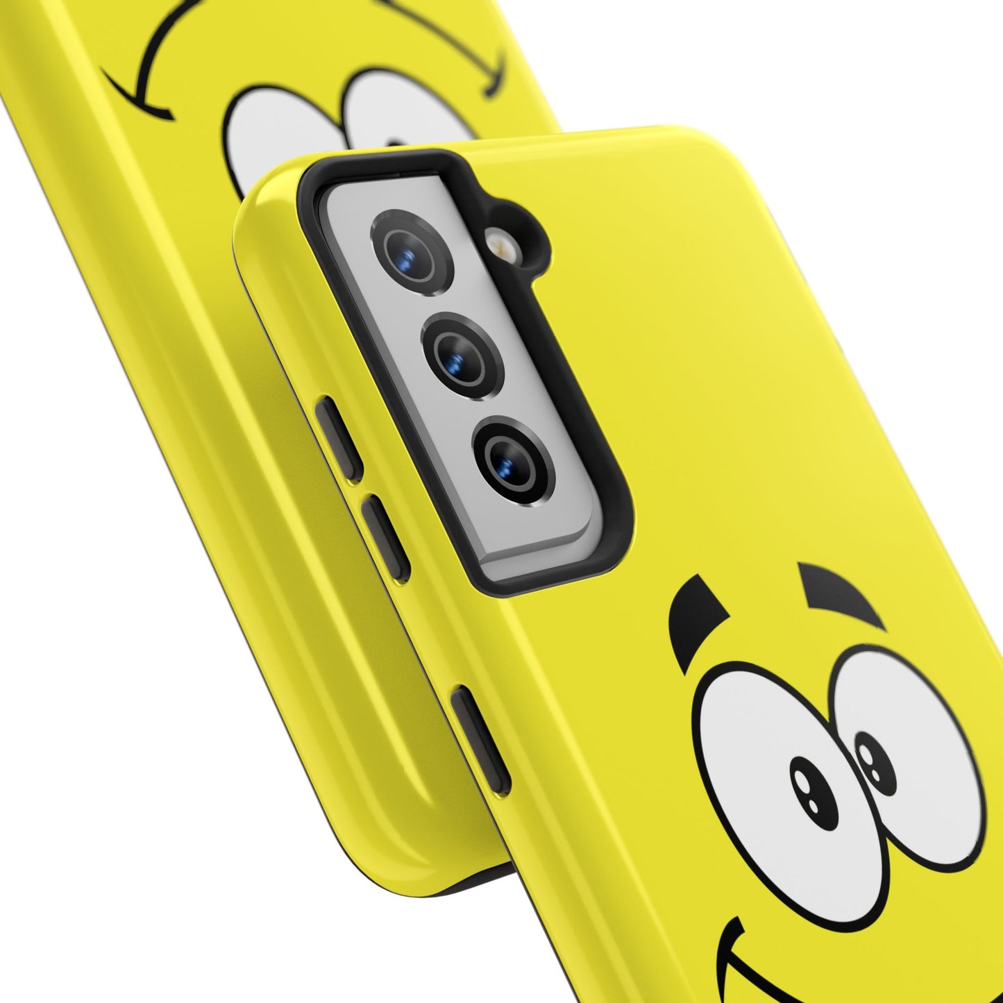 Smiley Happy Face Yellow Minimalist Cartoon Tough Phone Case | Funny