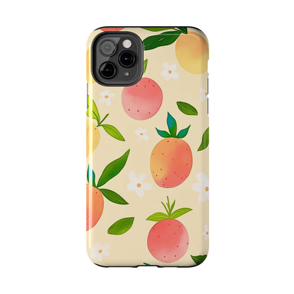 Mango Orange Fruit Pattern Tough Phone Case | Aesthetic