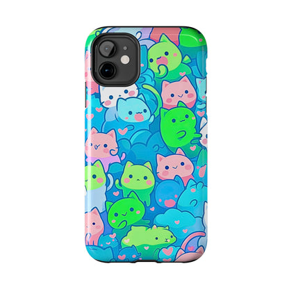 Cute Colorful Cats Pattern Style Tough Phone Case | Animals