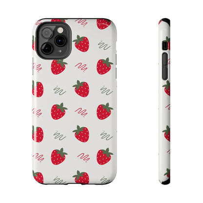 Strawberry Doodle Delight Tough Phone Case | Food