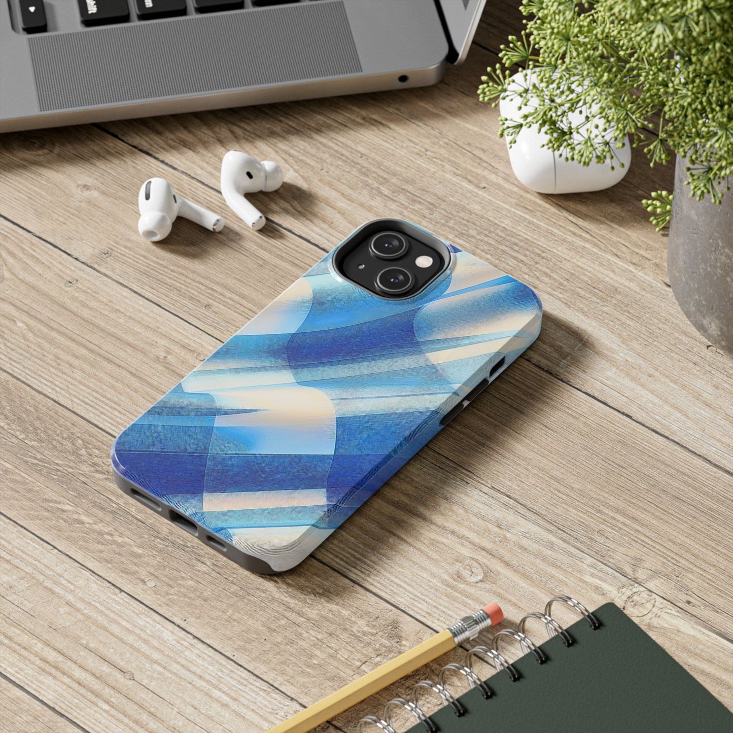 Pastel Plaid Pattern Clean Tough Phone Case | Aesthetic