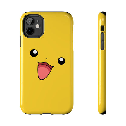 Electric Mouse Yellow Happy Face Minimal Design Tough Phone Case | Anime