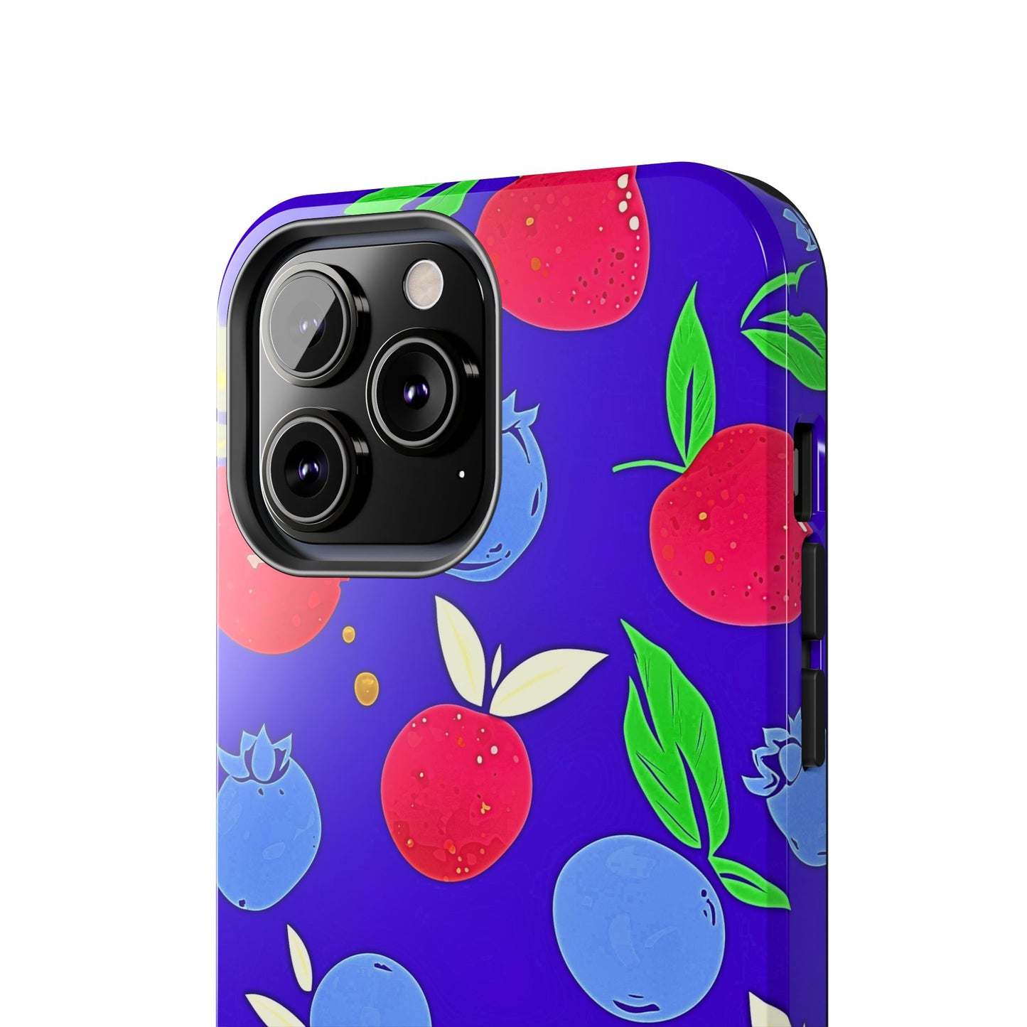 Funda resistente para teléfono con diseño de arándanos y fresas | Estética