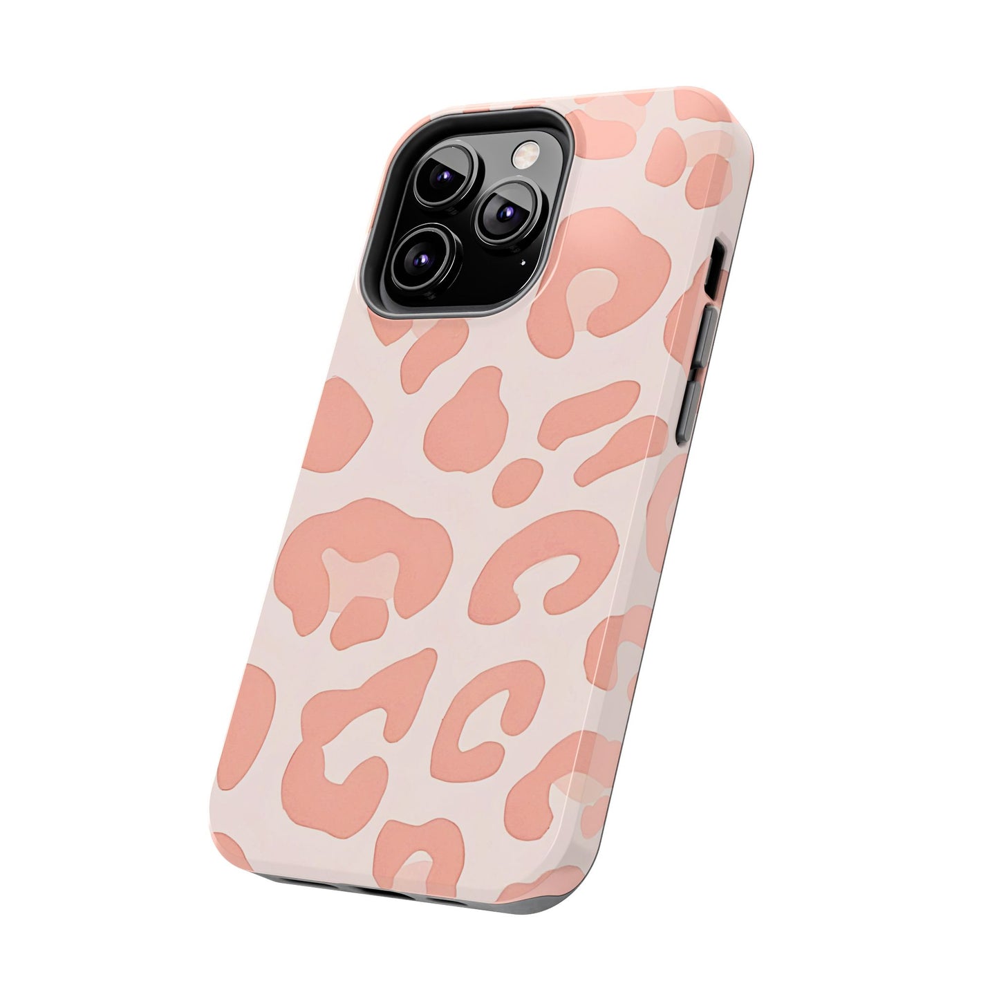 Funda resistente para teléfono con estampado de leopardo rosa preppy | Estética