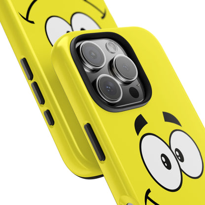 Smiley Happy Face Yellow Minimalist Cartoon Tough Phone Case | Funny