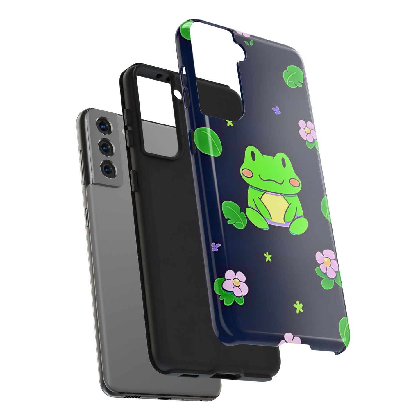 Adorable Froggy Black Tough Phone Case | Animals