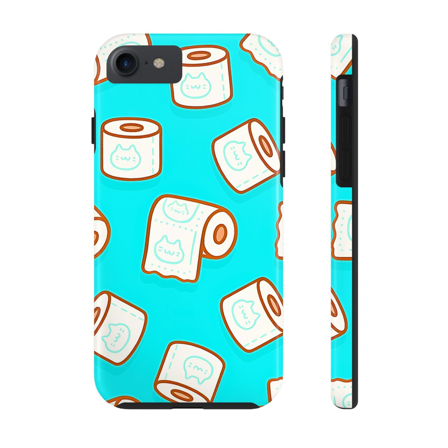 Funda resistente para teléfono con estampado de papel higiénico kawaii | Estética