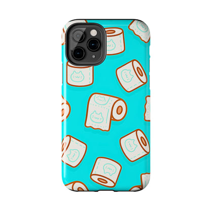 Funda resistente para teléfono con estampado de papel higiénico kawaii | Estética