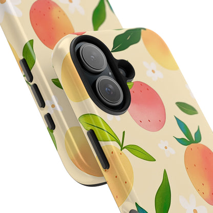 Mango Orange Fruit Pattern Tough Phone Case | Aesthetic
