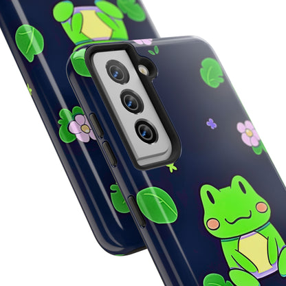 Adorable Froggy Black Tough Phone Case | Animals