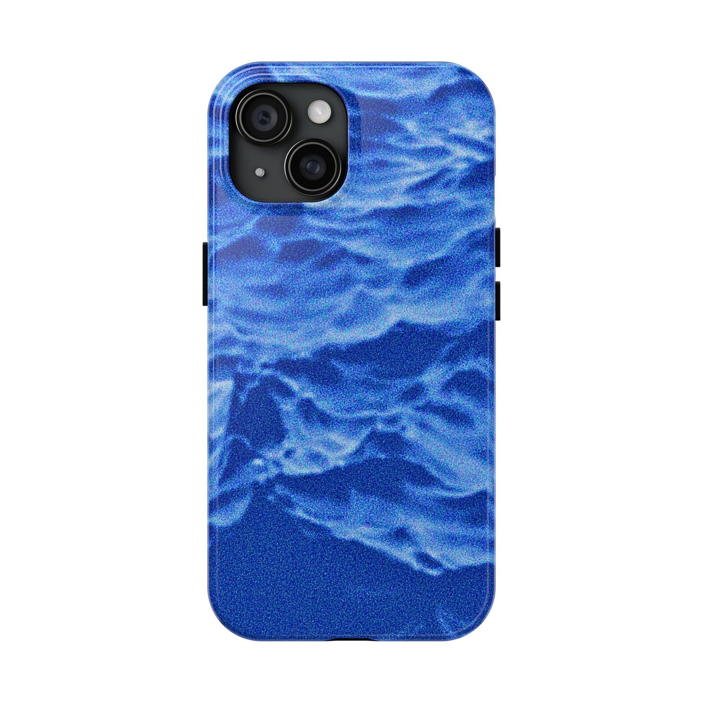 Funda resistente para teléfono azul oscuro con olas del océano borrosas | Estética