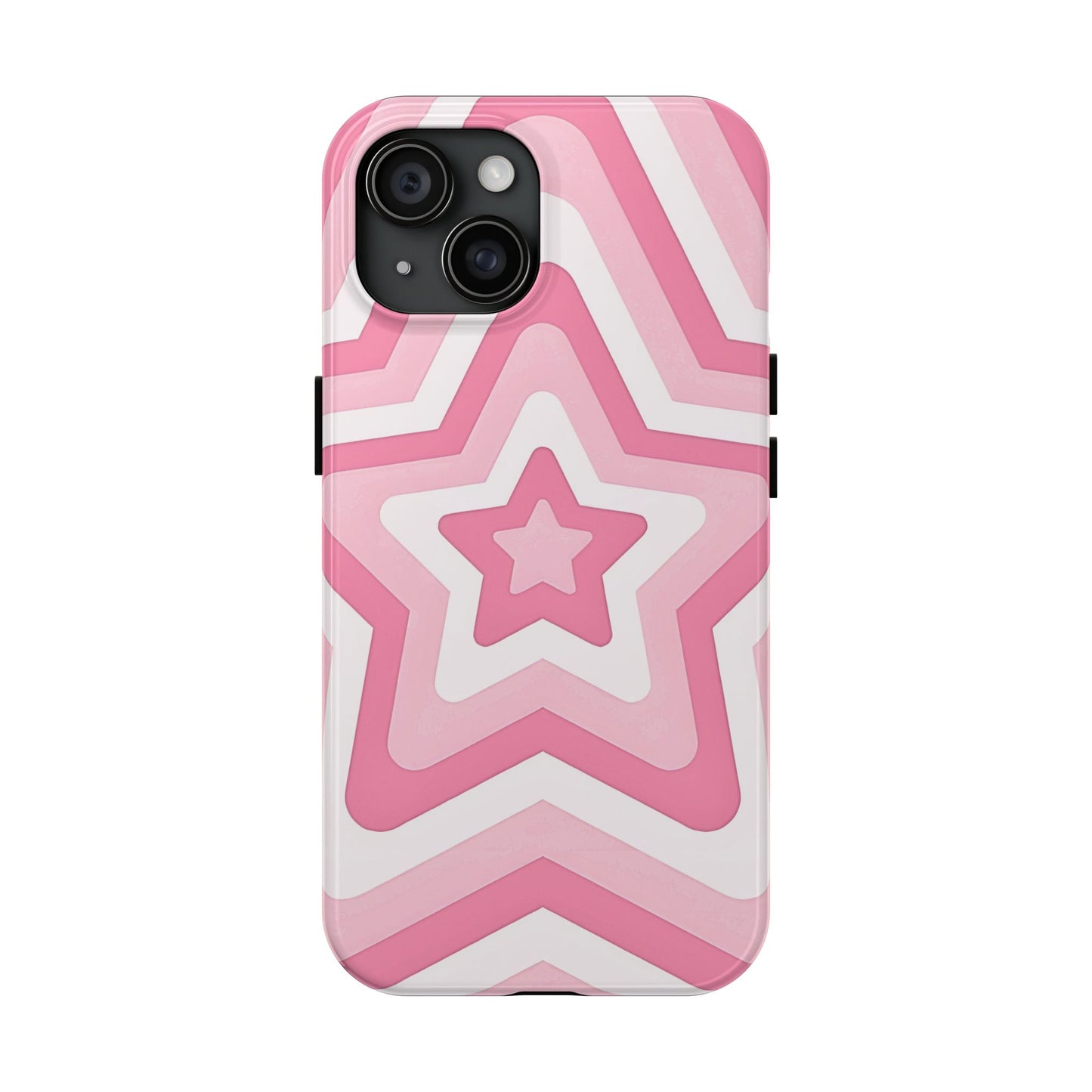 Pink Preppy Star Pattern Style Tough Phone Case | Aesthetic