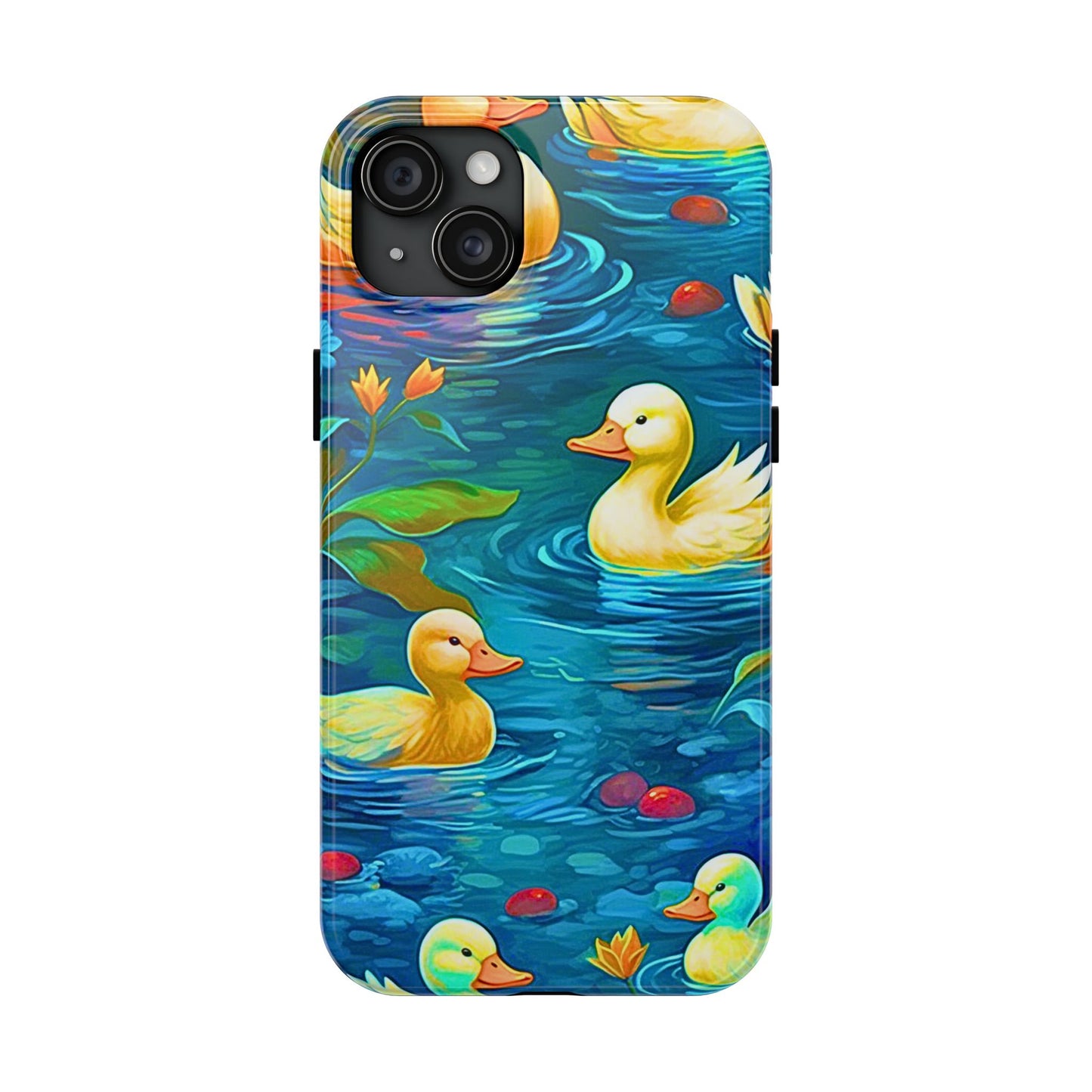 Ducks in the Pond Pattern Style Tough Phone Case | Animals