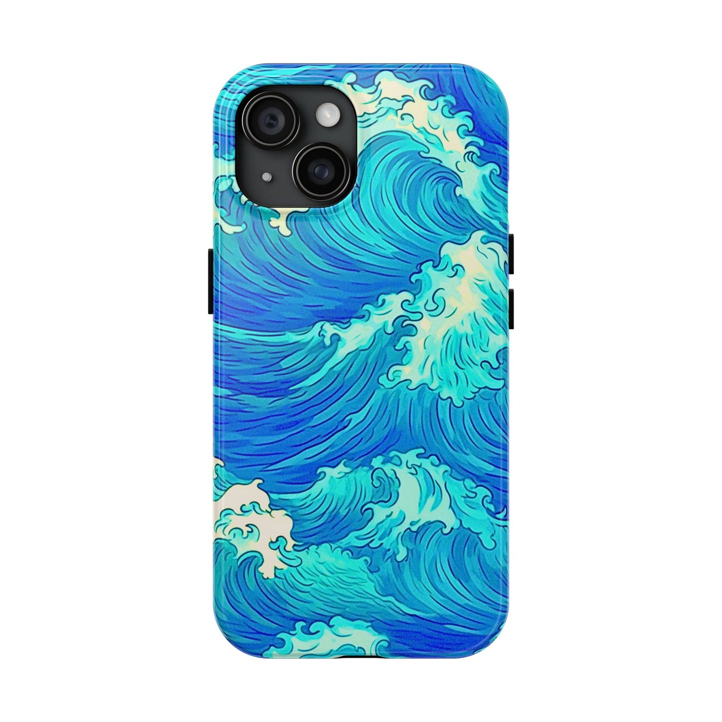 Funda resistente para teléfono con diseño de olas de agua | Estética