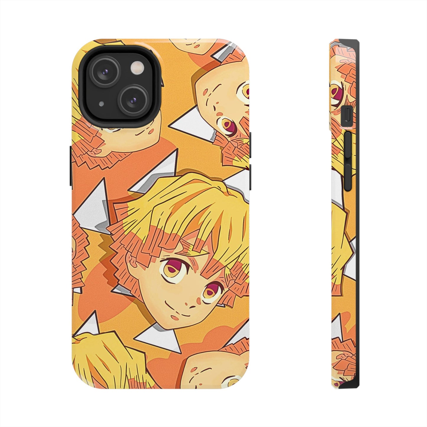 Zenitsu Agatsuma Haori Head Pattern Tough Phone Case | Anime - Demon Slayer