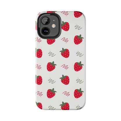 Strawberry Doodle Delight Tough Phone Case | Food