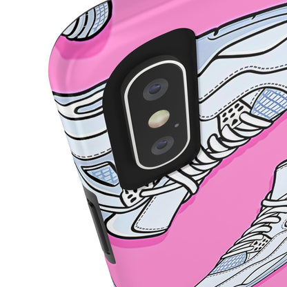 Funda resistente para teléfono con diseño de zapatillas Jordan 4 blancas | Estética