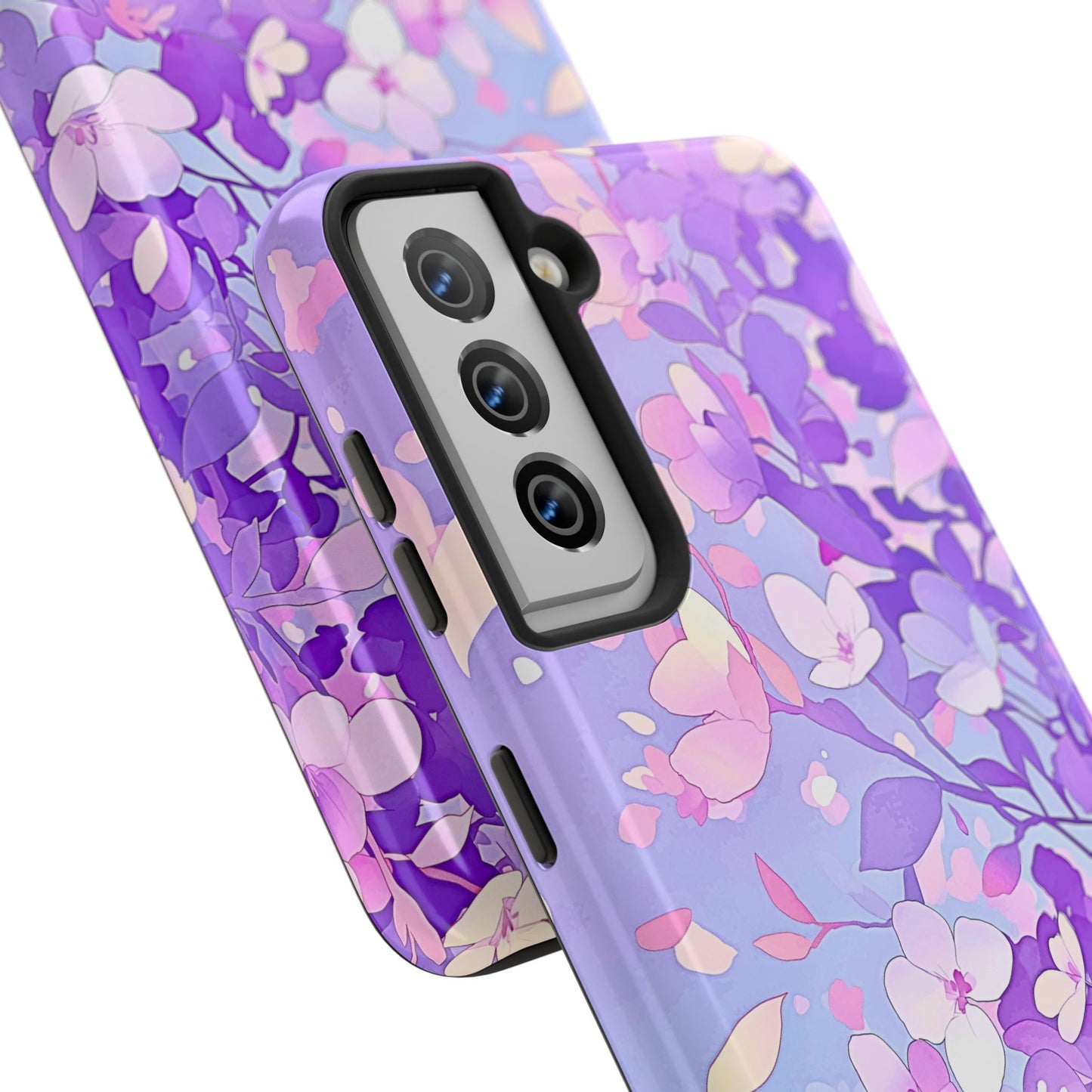 Funda resistente para teléfono con delicados estampados florales en tonos pastel | Estética