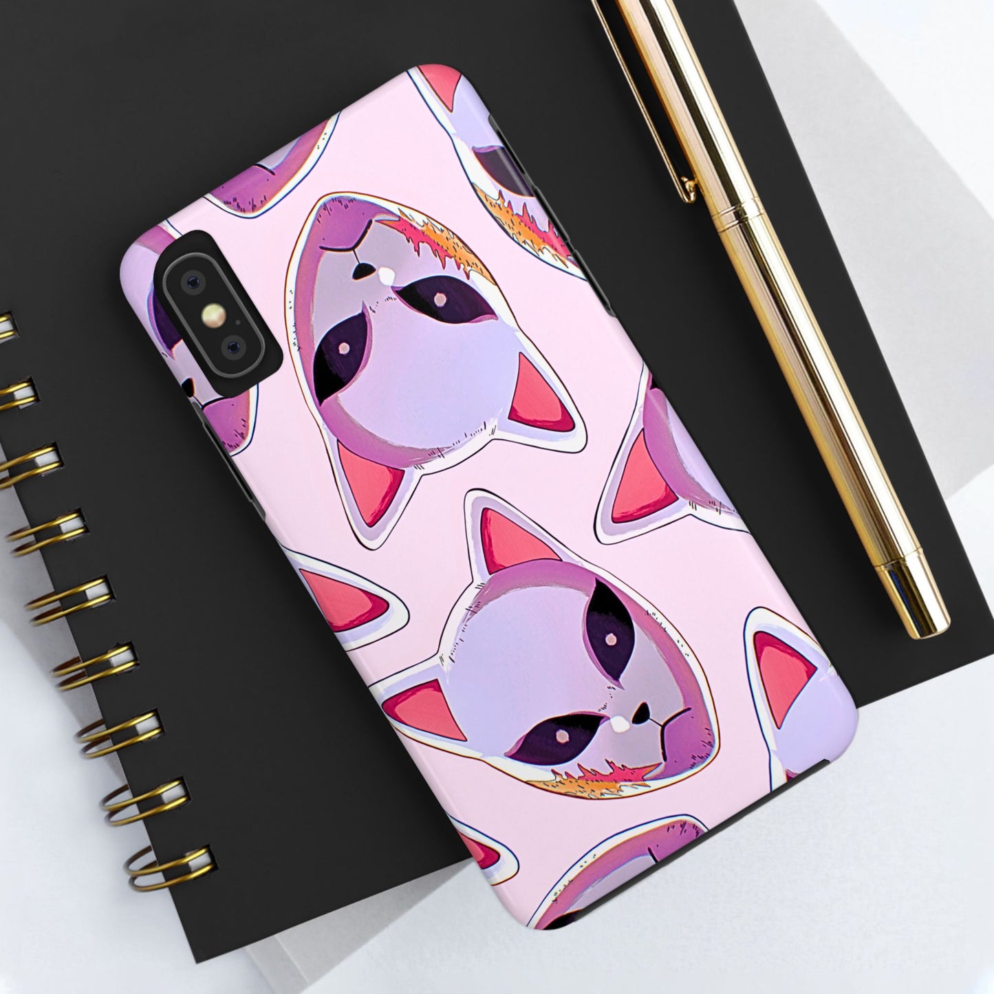 Sabito Fox Mask Pattern Tough Phone Case | Anime - Demon Slayer