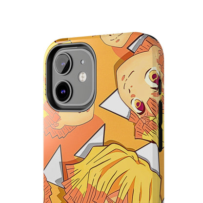 Zenitsu Agatsuma Haori Head Pattern Tough Phone Case | Anime - Demon Slayer