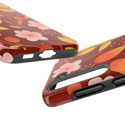 Autumn Fall Leaf Pattern Tough Phone Case | Aesthetic