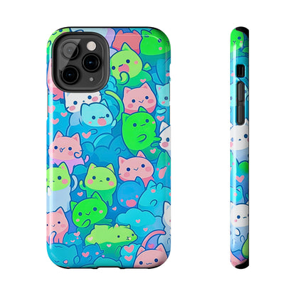 Cute Colorful Cats Pattern Style Tough Phone Case | Animals