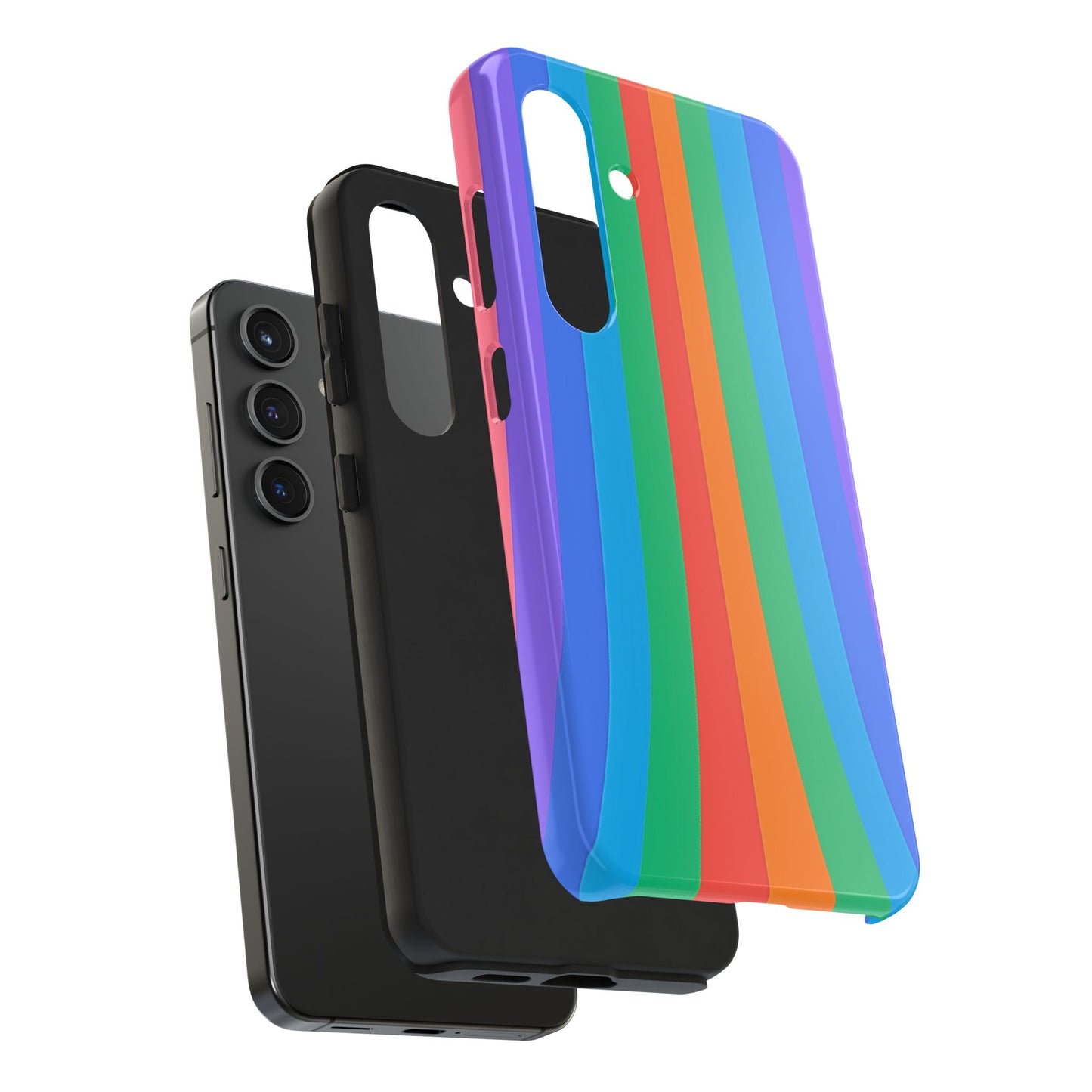 Funda resistente para teléfono con líneas de arcoíris hippies | Estética