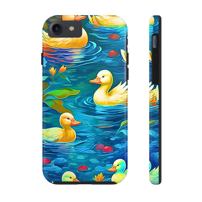 Ducks in the Pond Pattern Style Tough Phone Case | Animals