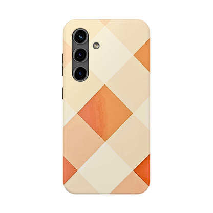 Pastel Minimalist Two-Tone Checkerboard Tough Phone Case | Aesthetic