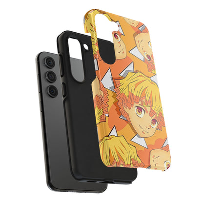 Zenitsu Agatsuma Haori Head Pattern Tough Phone Case | Anime - Demon Slayer