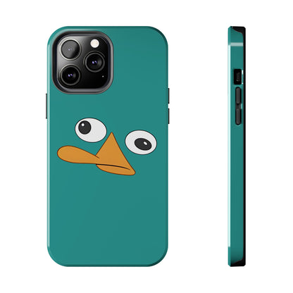 Phineas and Ferb Perry Platypus Eyes Teal Expression Tough Phone Case | Cartoon