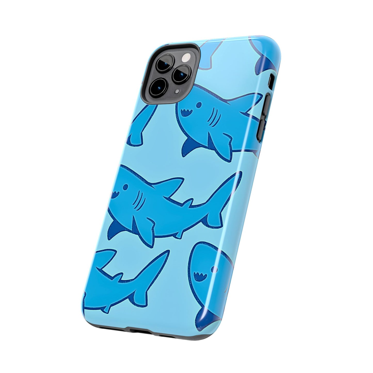 Smiley Shark Fun Pattern Tough Phone Case | Animals