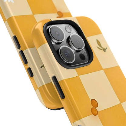 Yellow Checkered Preppy Daisies Tough Phone Case | Aesthetic