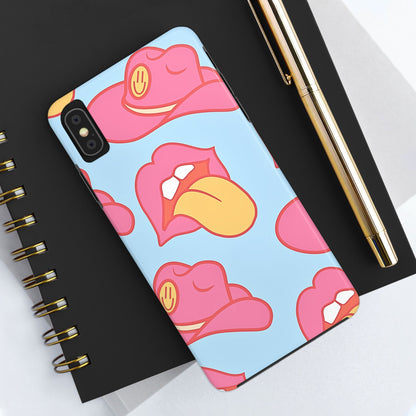 Funda resistente para teléfono con estampado de sombrero vaquero y labios sensuales (versión 1) | Estética