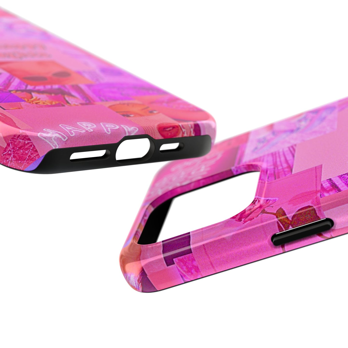 Think Happy Thoughts Pink Tough Phone Case | Aesthetic