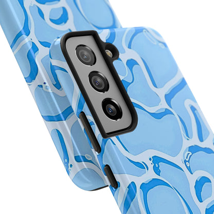 Funda resistente para teléfono con estampado de agua de piscina | Estética
