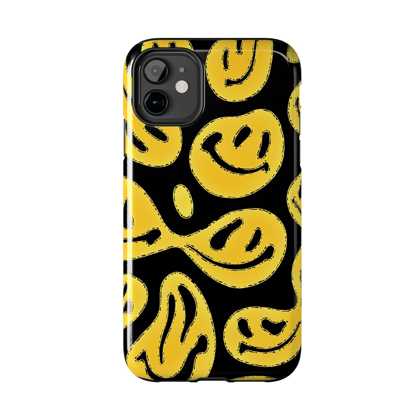 Funda resistente para teléfono con cara sonriente psicodélica colorida (versión 1) | Estética