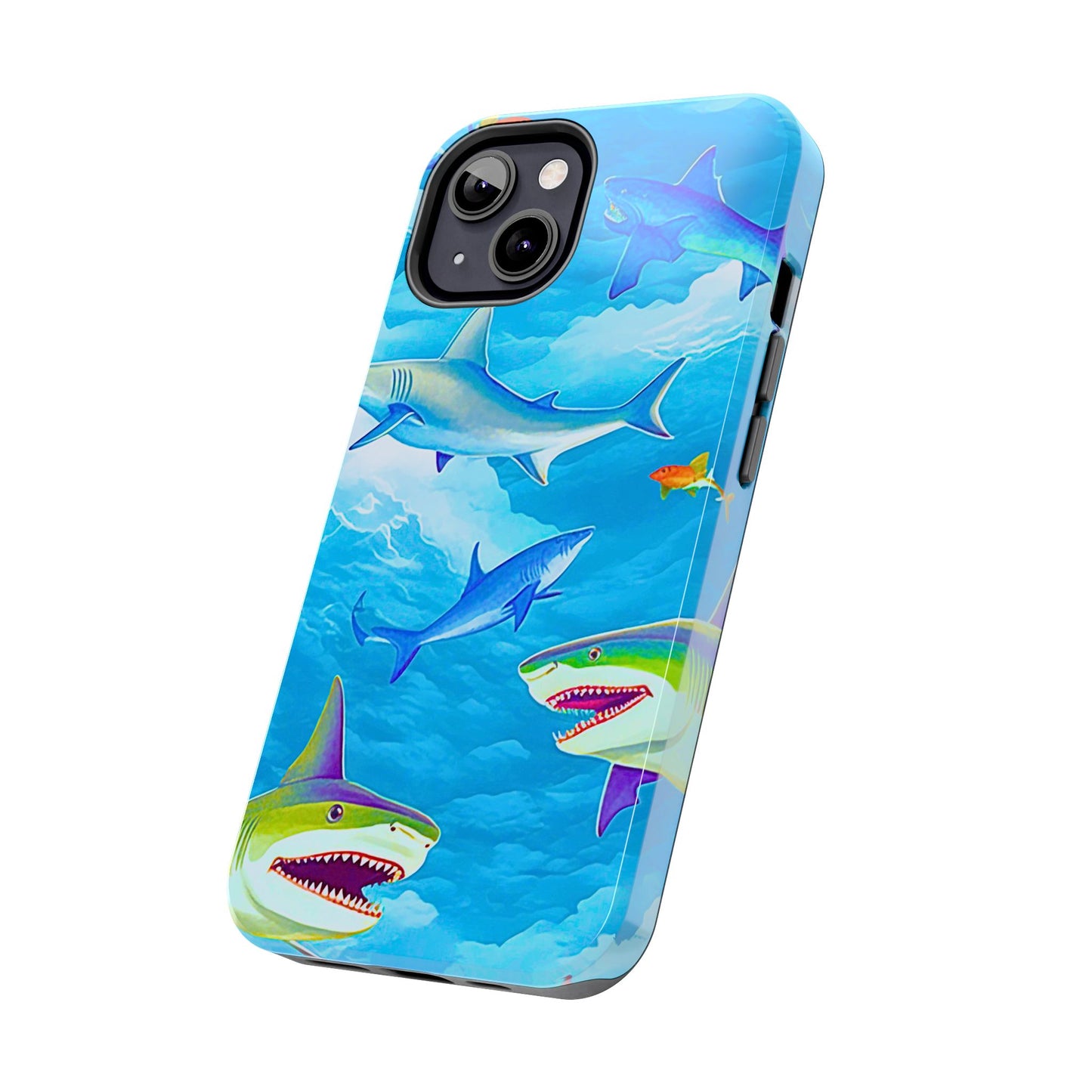 Sharks in the Sky Pattern Style Tough Phone Case | Animals