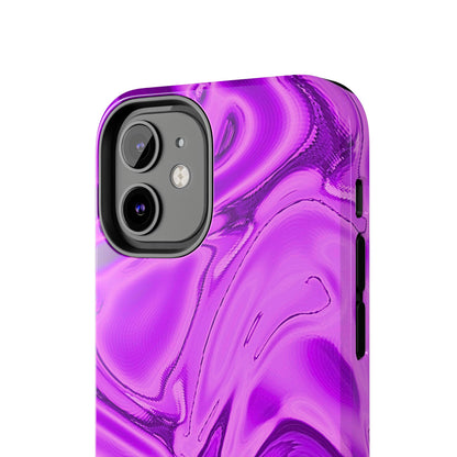Liquid Metal Purple Tough Phone Case | Aesthetic