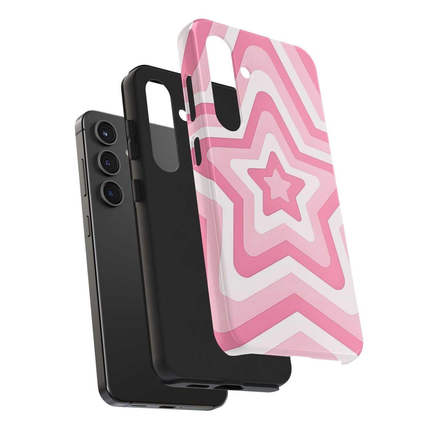 Pink Preppy Star Pattern Style Tough Phone Case | Aesthetic