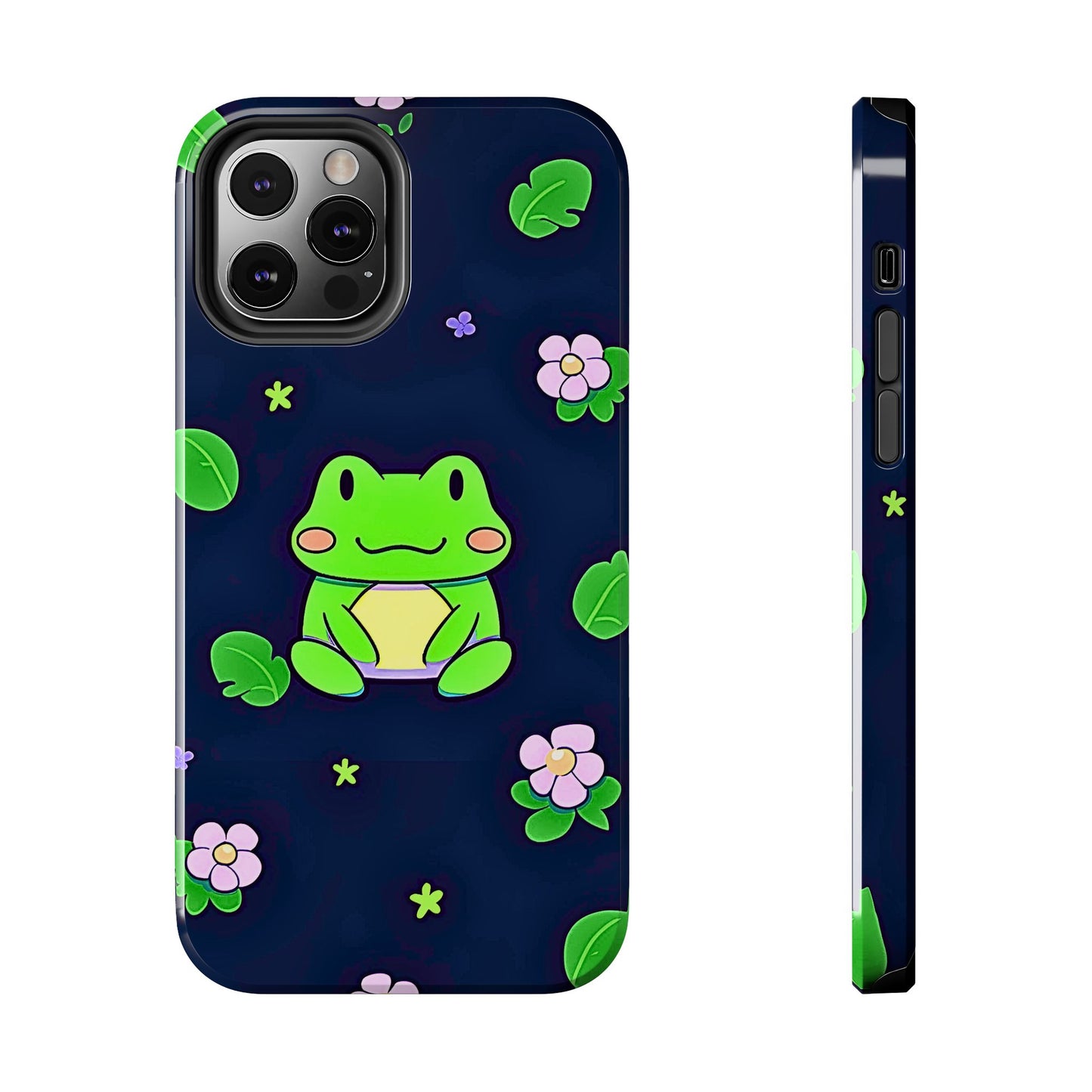 Adorable Froggy Black Tough Phone Case | Animals