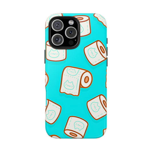 Funda resistente para teléfono con estampado de papel higiénico kawaii | Estética