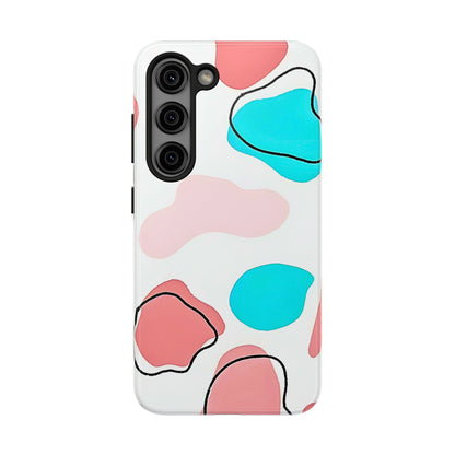 Abstract Shapes Preppy Pastel Style (Version 1) Tough Phone Case | Aesthetic