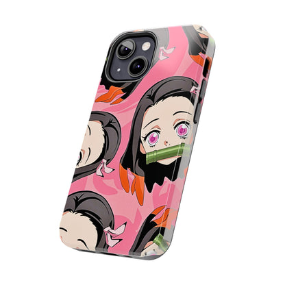 Nezuko Kamado Head Pattern Tough Phone Case | Anime - Demon Slayer