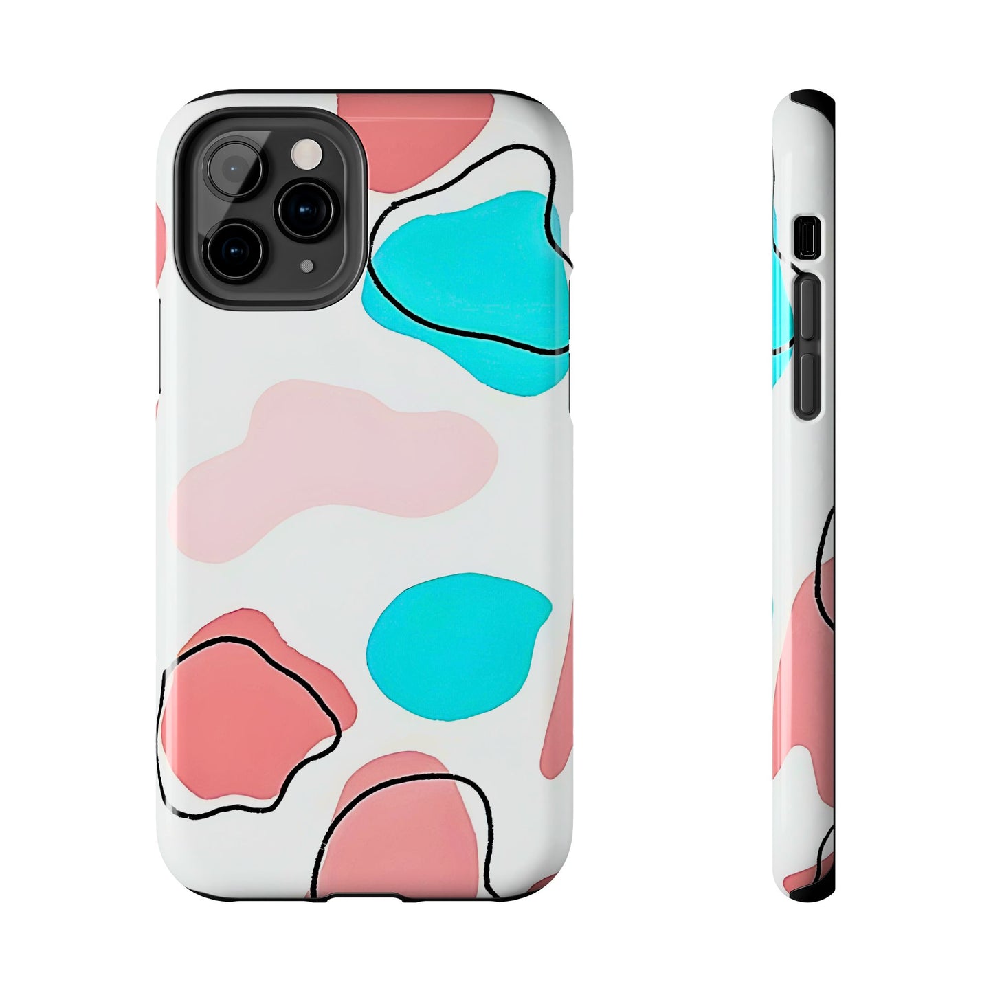 Abstract Shapes Preppy Pastel Style (Version 1) Tough Phone Case | Aesthetic