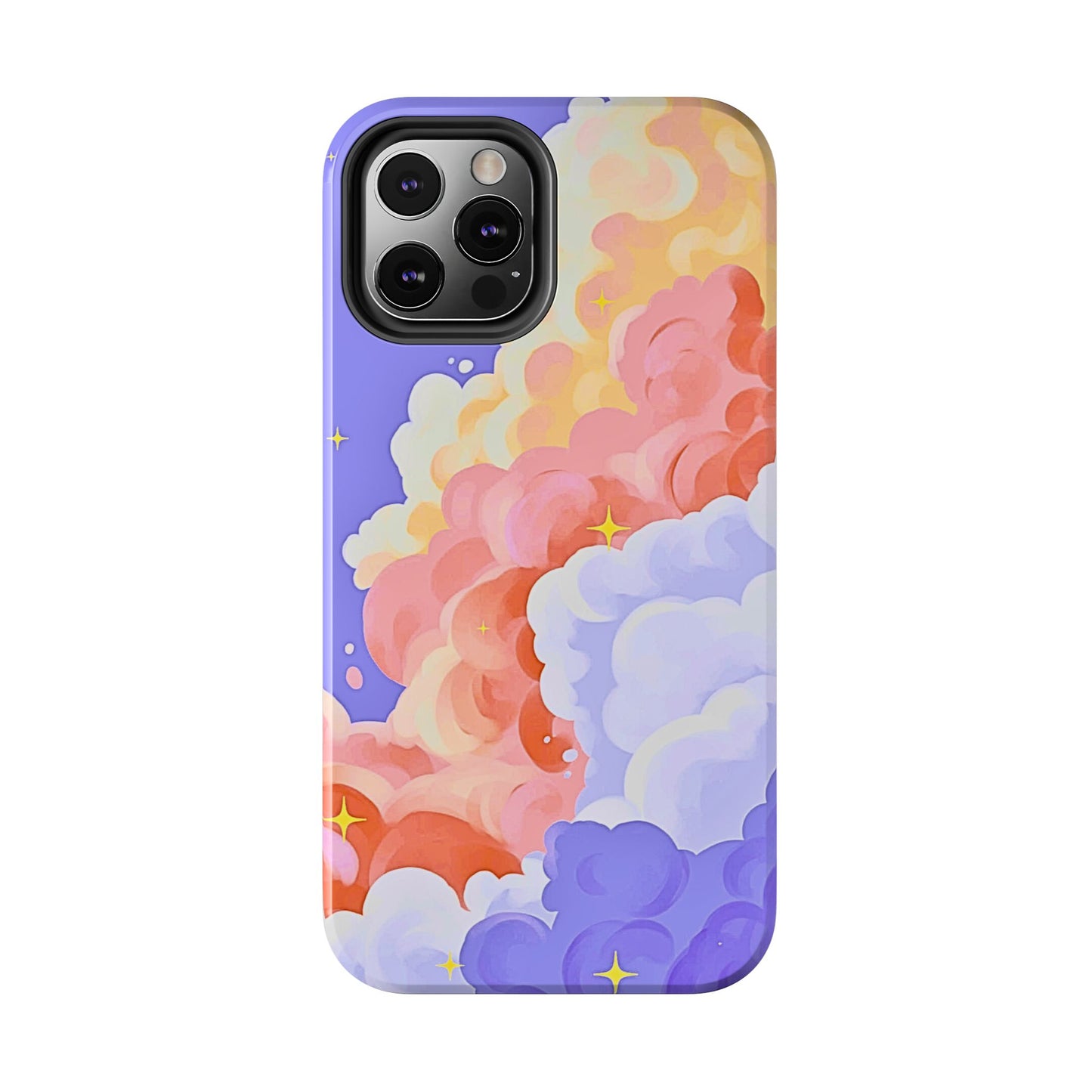Funda resistente para teléfono con diseño de nubes de colores de ensueño | Estética