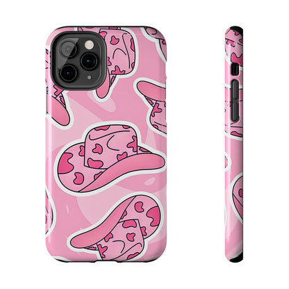 Pink Cowboy Hat Preppy Tough Phone Case | Aesthetic